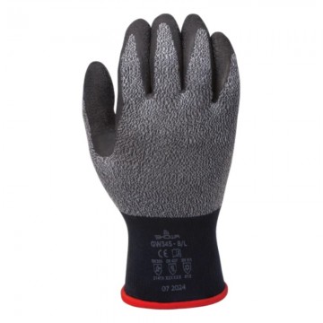 Guante modelo GW345 con revestimiento de caucho natural y forro de nylon/poliéster/poliuretano 